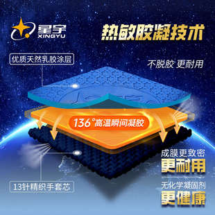 优耐保A698工地钢筋工专用耐磨橡胶劳保手套干活劳动 星宇高端款