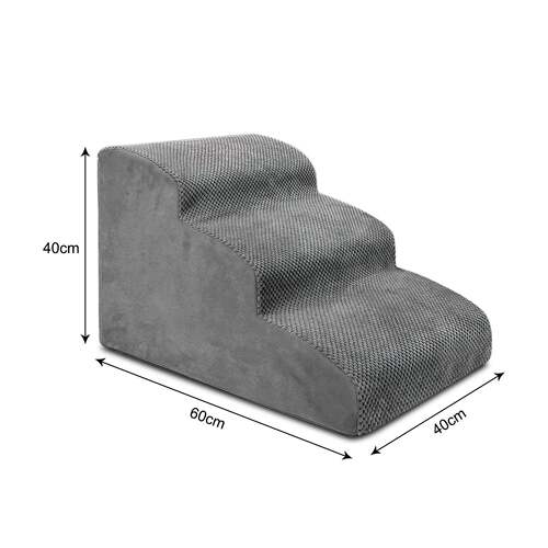 Niubya Dog Stairs for Small Dogs 3 Tiers High Density Foam