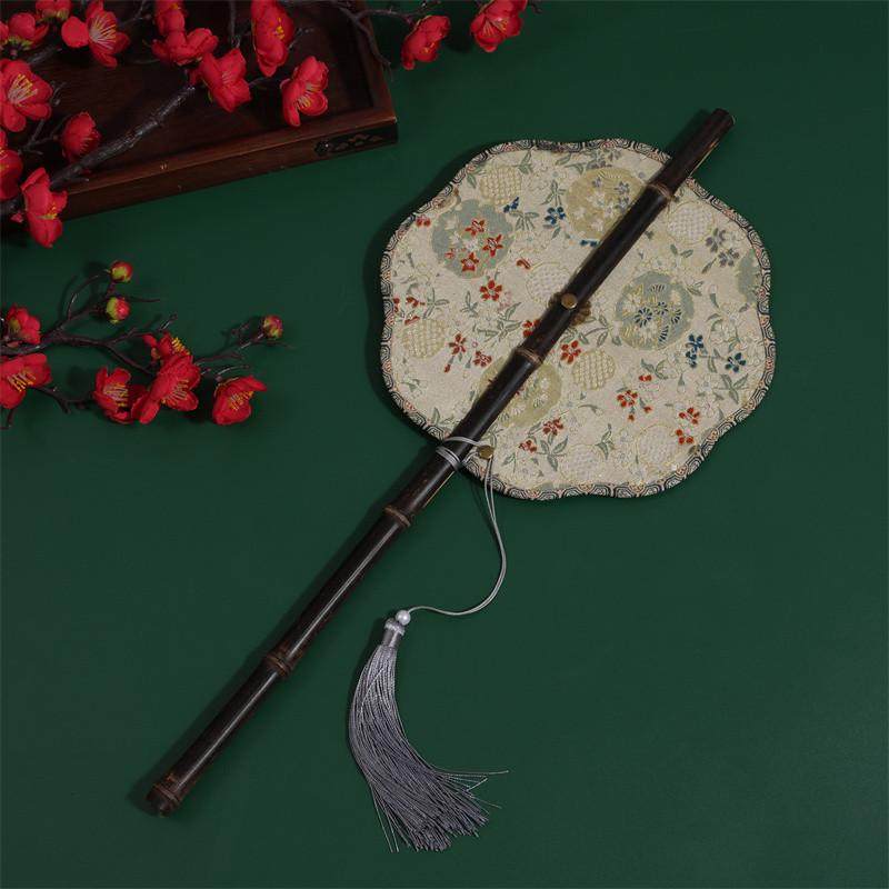 古风紫竹团扇可卷曲旋转碎花折叠扇子汉服长柄流苏中国风挂腰扇子,居家日用,扇子,淘宝优惠券,粉丝福利购,淘宝优惠卷
