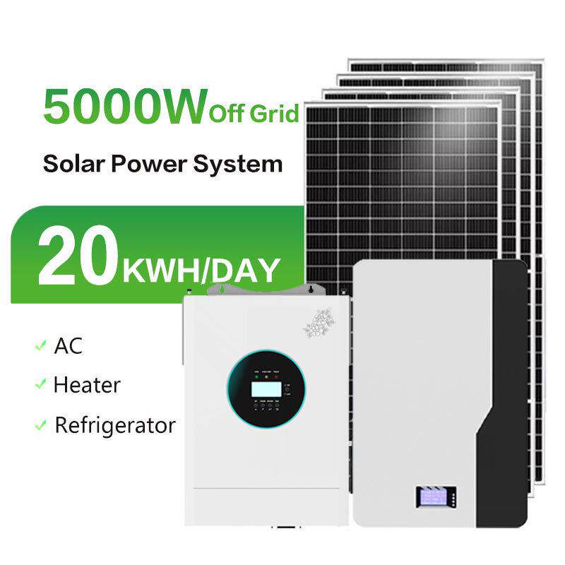 太阳能供电系统全套家庭储能5KW10KW15KW20KW光伏离网发电系统