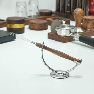 咖啡布粉针长柄手冲意式摩卡壶咖啡实木器具轻松打散结块消除通道