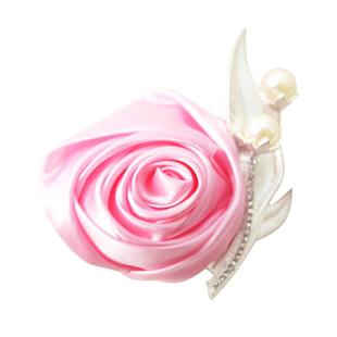 欧美玫瑰绸缎胸针新娘新郎男女款 胸花加盟D544