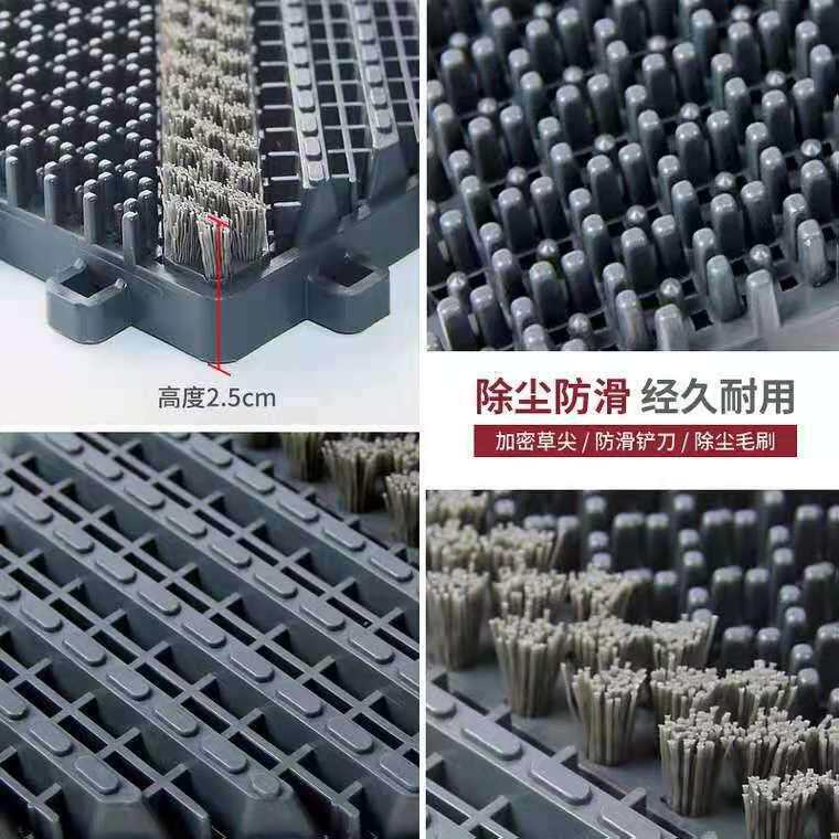 门口除尘地垫酒店宾馆写字楼商场脚垫室外三合一塑料刷子门垫拼接