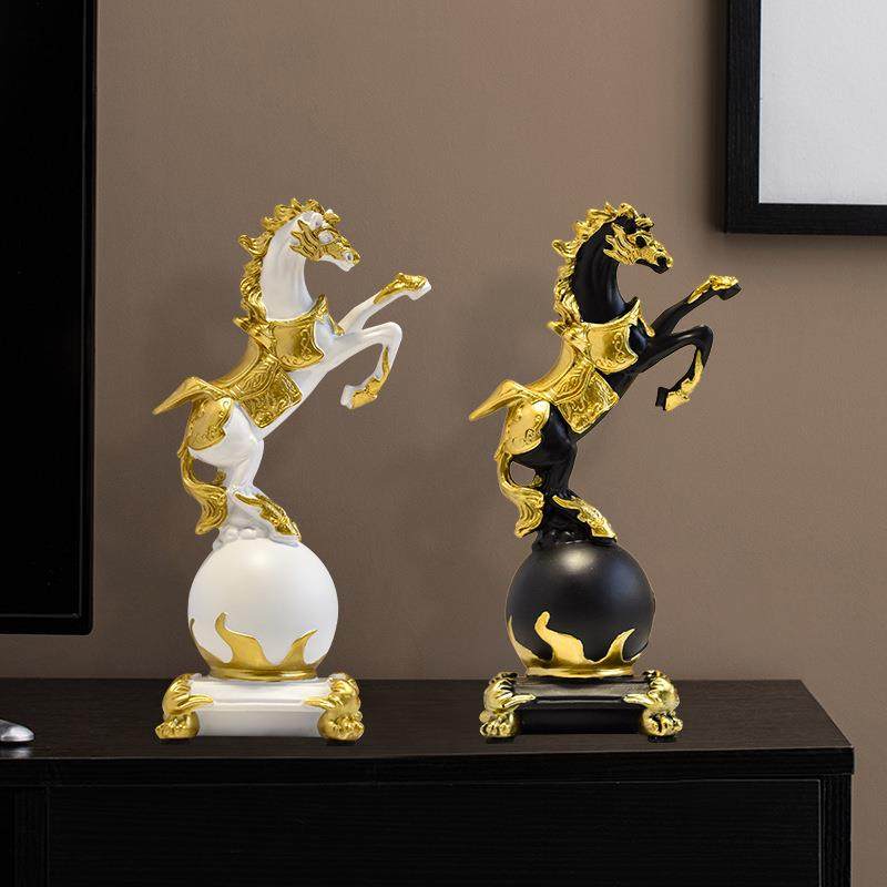 搬新家必的备的摆件玄关寓意好的摆件小骏马雕像创意站立马客厅电,家居饰品,装饰摆件,淘宝优惠券,粉丝福利购,淘宝优惠卷