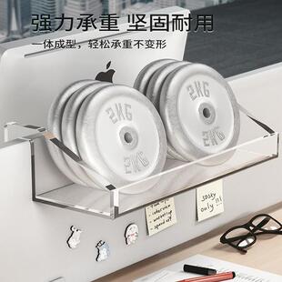 亚克力置物架桌面挂式办公室工位收纳架办公桌整理神器免安装挂篮