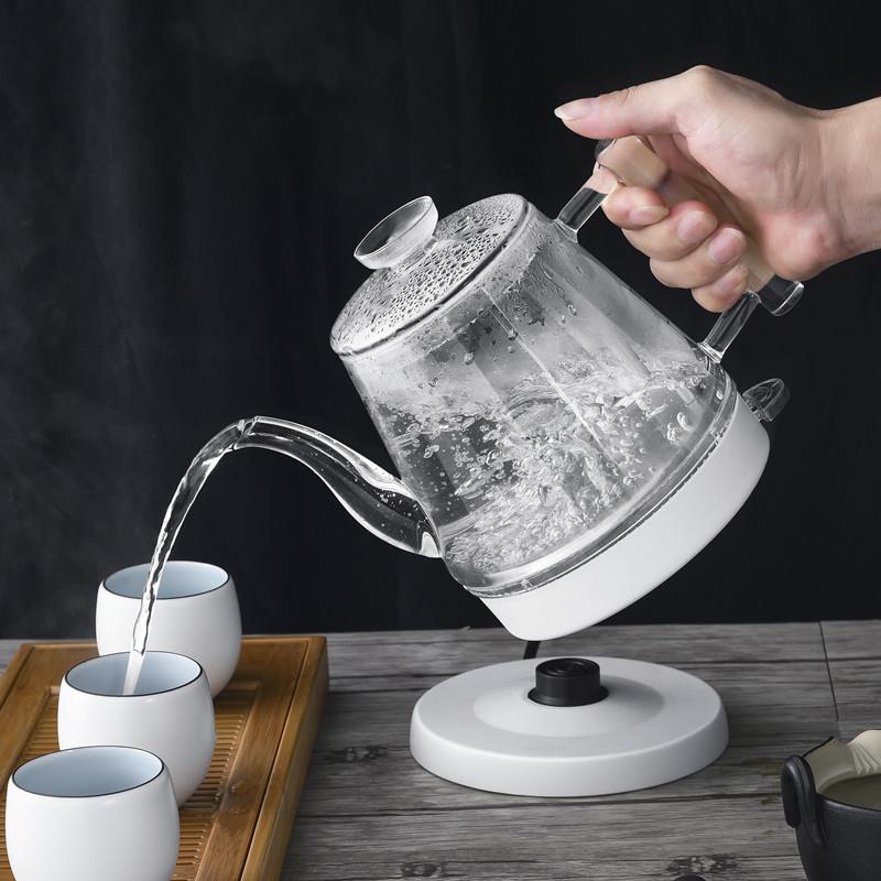 耐热玻璃泡茶壶功夫茶具 高硼硅长嘴烧水壶自动断电家用