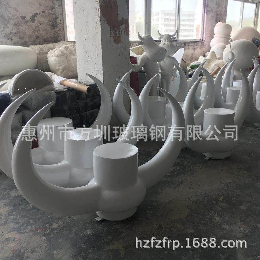 大型玻璃钢牛头造型 动物雕塑摆件 树脂景观文化艺术雕塑展示模型