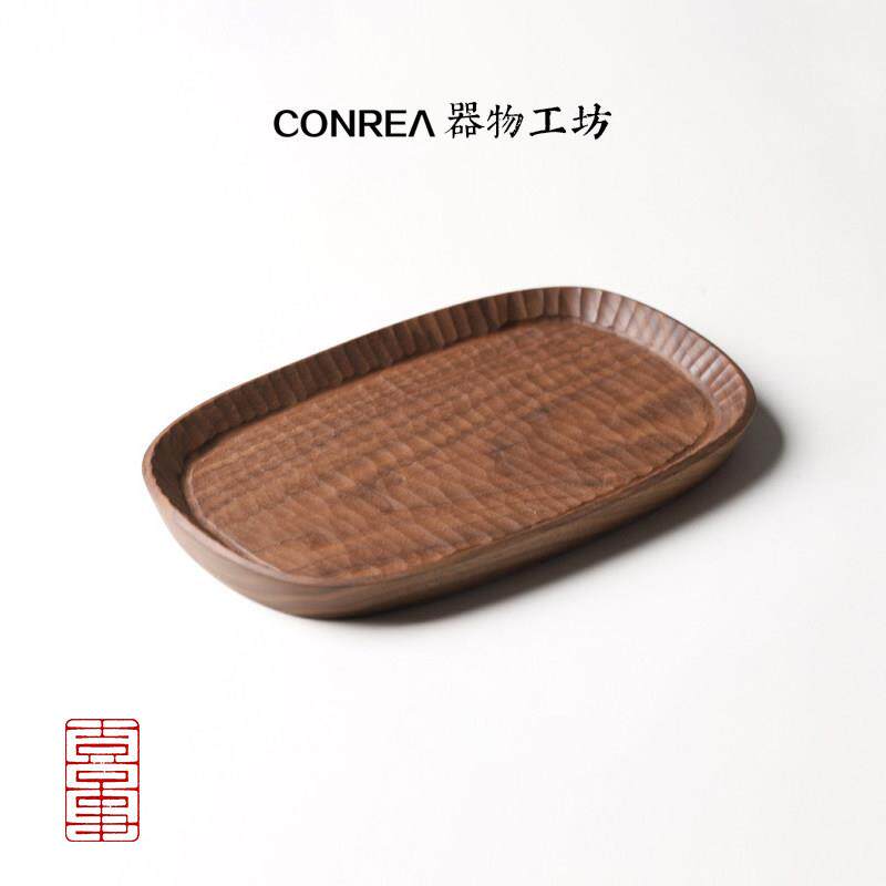 日式手工家用精致迷你小茶盘一人用轻奢实木托 托盘单人小型干泡