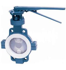 D1F手动对4夹式衬氟蝶阀 防酸碱蝶阀7 衬氟蝶阀6D71F46 衬氟阀门