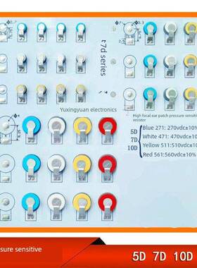 贴片压敏电阻5D/7D/10D静电保护器271/471/511/561电阻电容配单