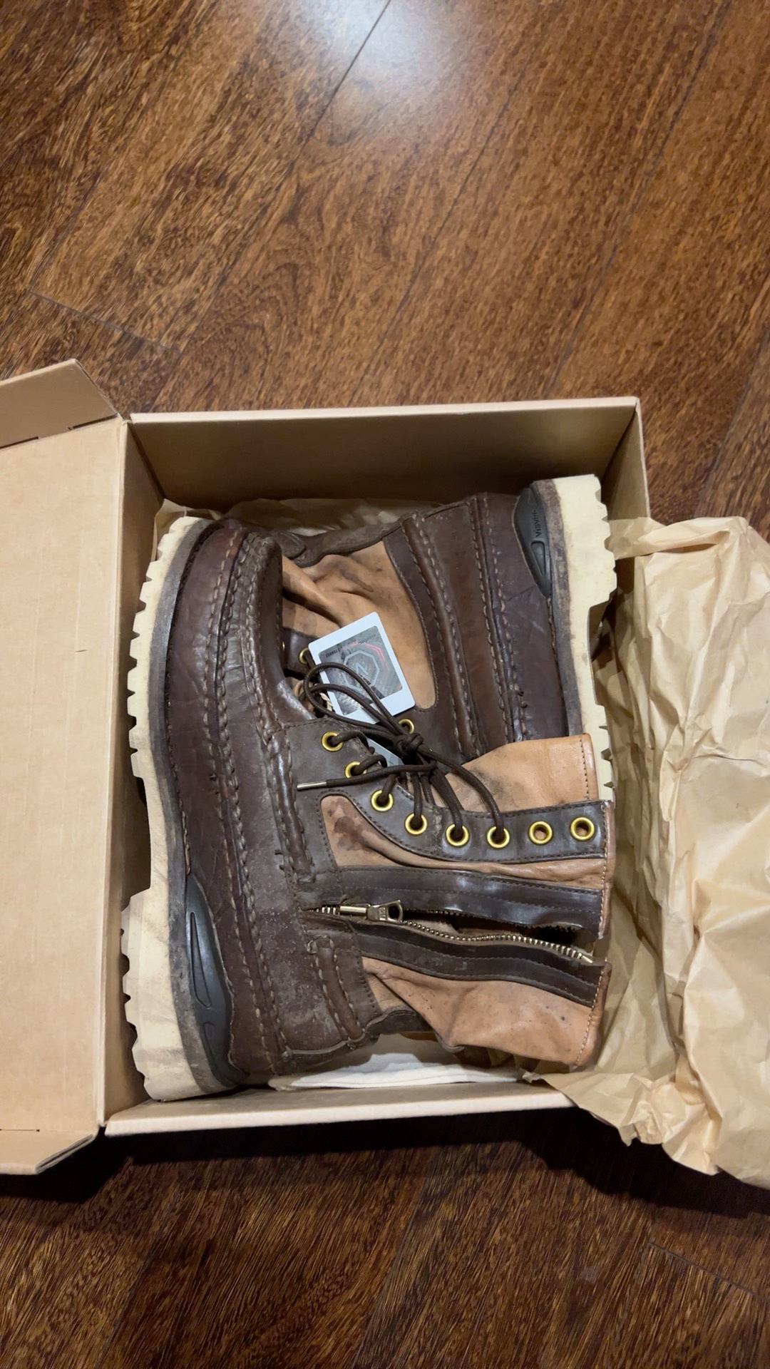 Visvim Grizzly Zip Shoes, Mud Dyed, Size 11 — back