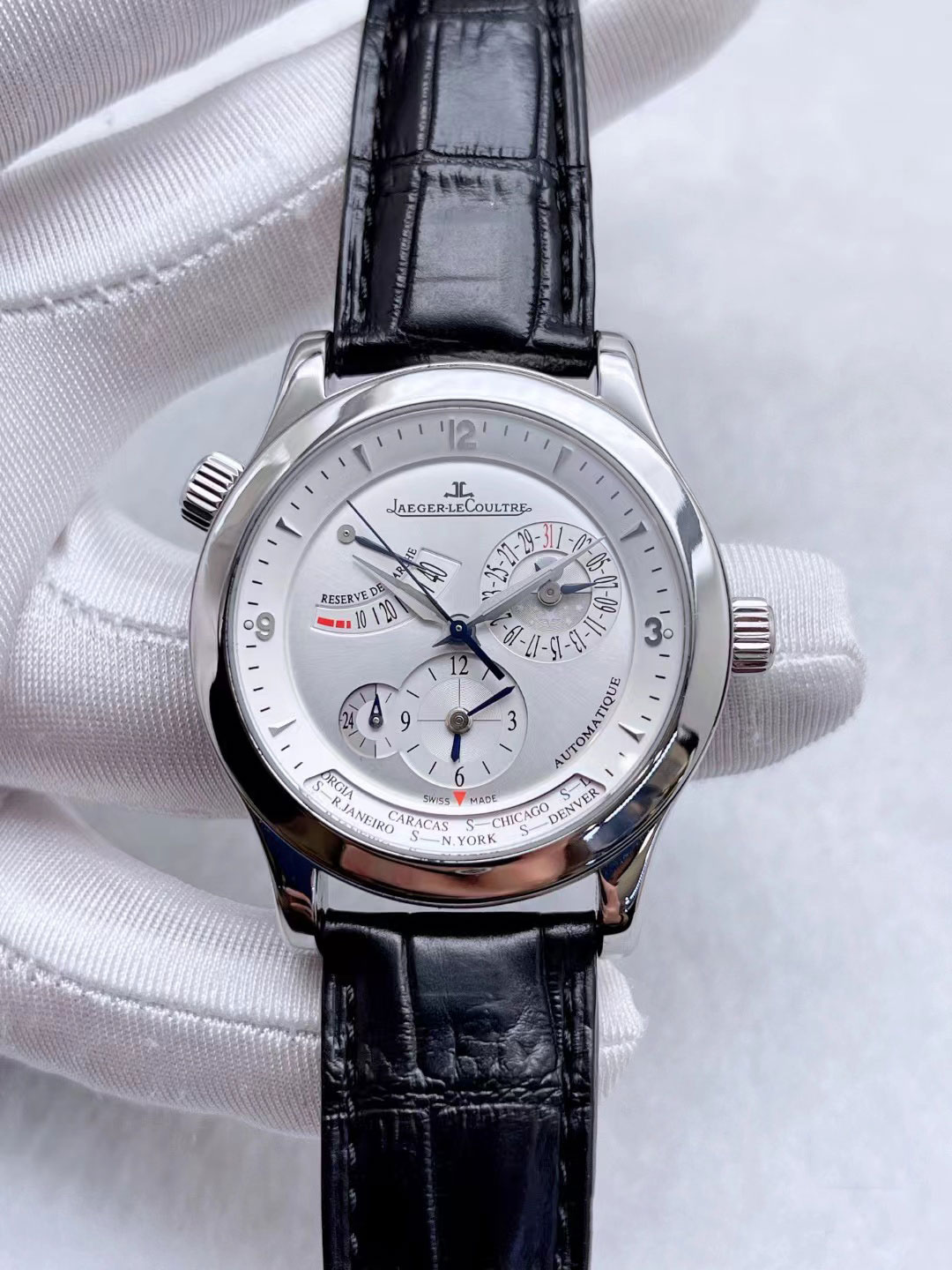 [9.8新]积家大师双时区世界时Q1508420自动机械40mm男士手表