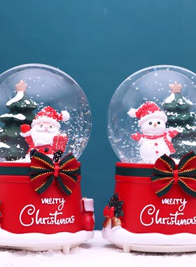 蝴蝶节圣诞水晶球音乐盒圣诞树老人水晶球福袋装饰礼品精品店