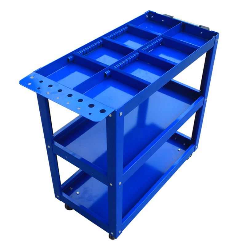 加厚重型五金移动工具小推车手推车置物架静音汽修工厂三层工具车