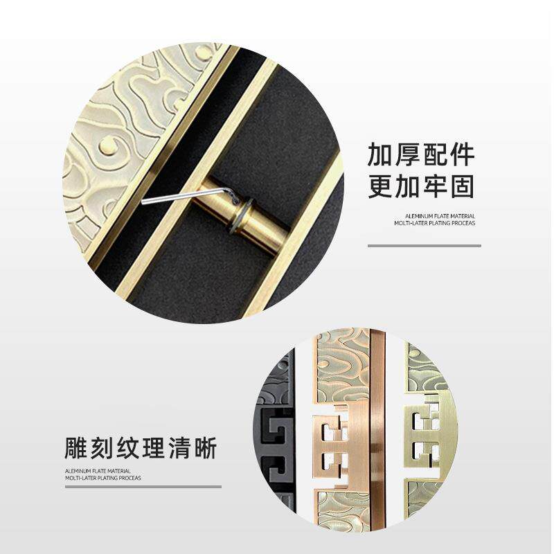 中式厂家雕刻祥云大门把手仿古铜豪华玻璃门拉手酒店浴室门大拉手