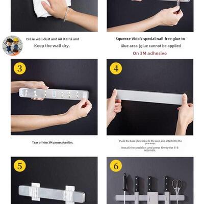 Stainless Steel Magnet Magnetic Knife Bar Storage Holder