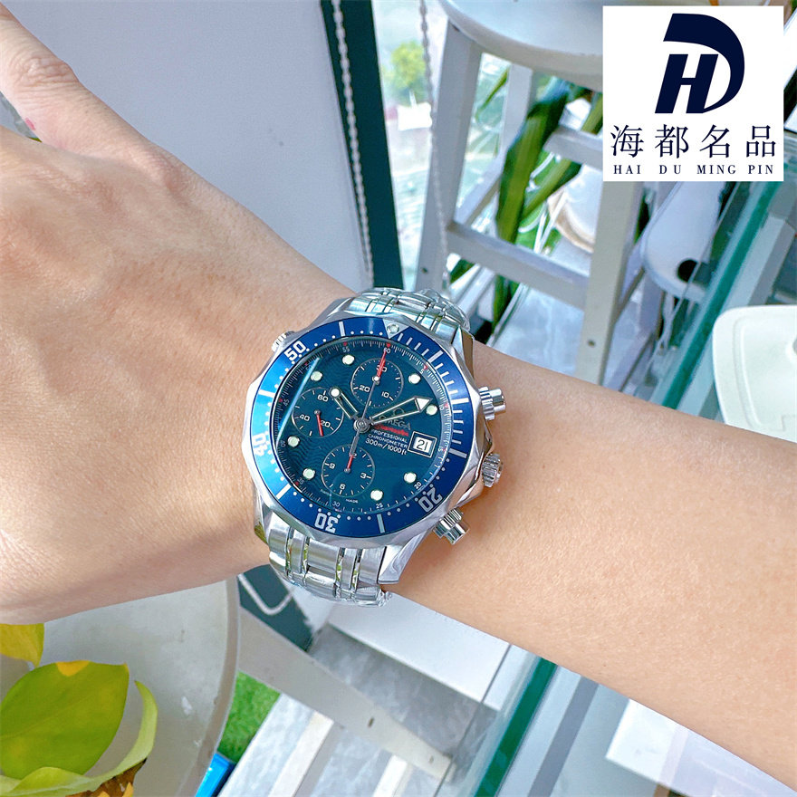 一口价98新欧米茄海马300男士手表自动机械表瑞士腕表2225.80.00