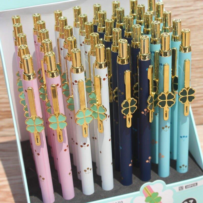 天卓02170四叶草全金属自动铅笔 铜开花0.7/0.5活动铅笔学生文具