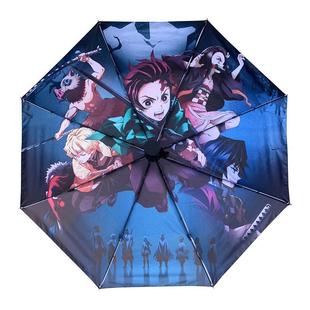 正品 咒术晴漫雨伞杖仁伏悠黑虎惠五条悟动周边5t5黑胶遮阳太阳伞