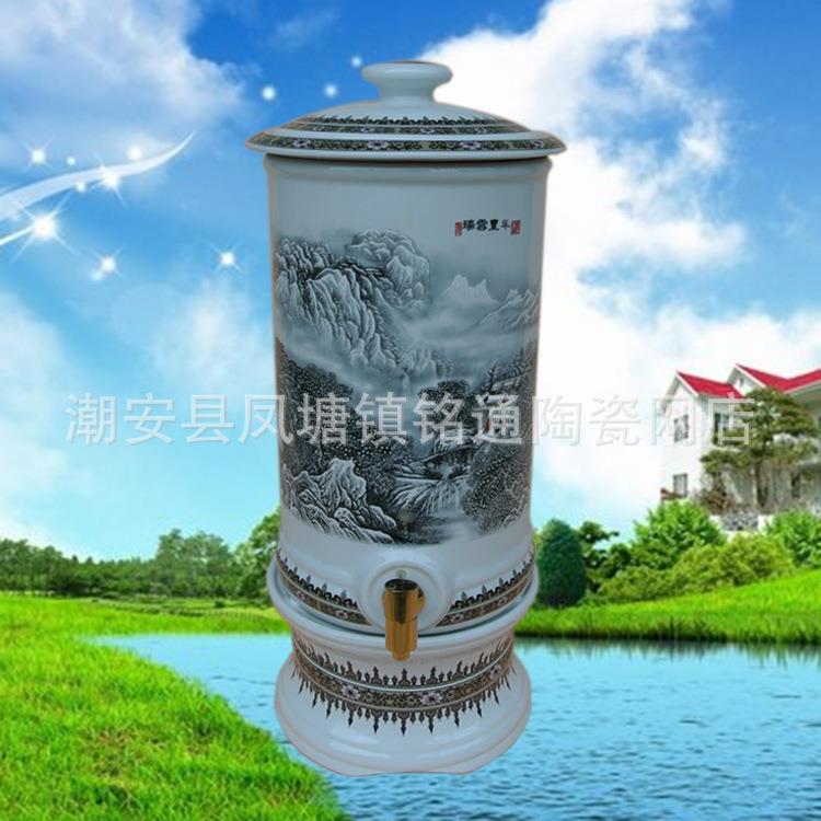 陶工瓷艺品FNI饮水过滤器储水缸净水壶桶家用羊三开泰带龙机头