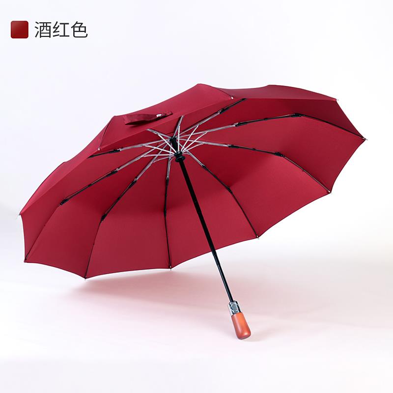 新款雨伞男折叠折伞女士全自动商务风双人三人大号防加三固广告定图片