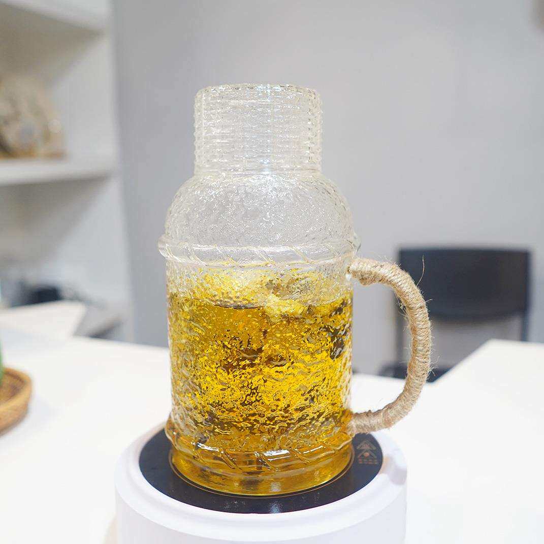 大容量简约可直火透明耐热玻璃茶壶冷水壶养生壶煮水果花茶壶
