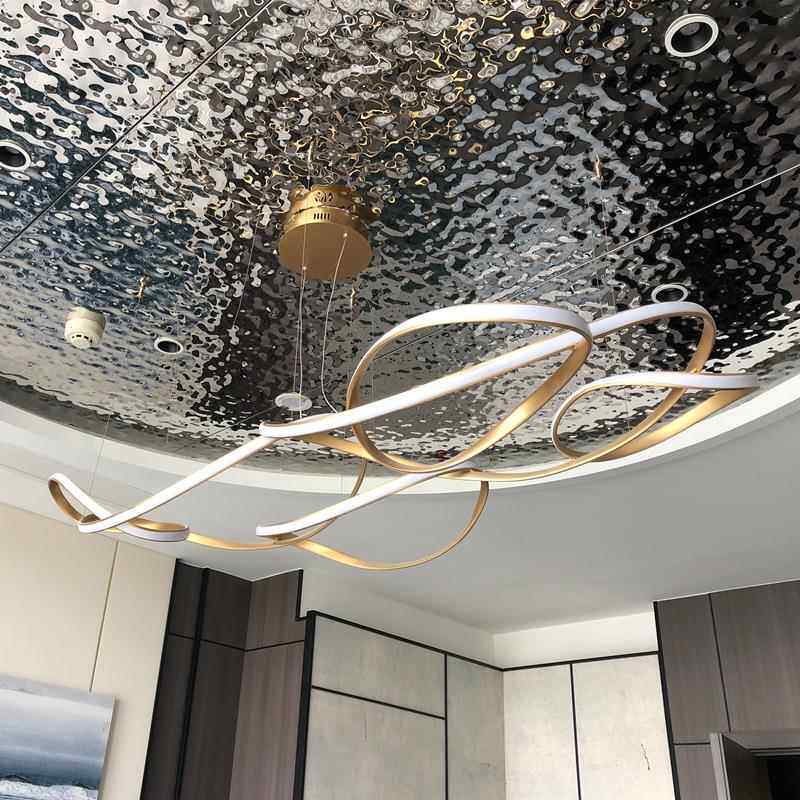 复式楼别墅客厅吊灯现代简约酒店大堂售楼部沙盘工程大厅吊灯智能