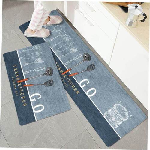 厨房地垫防滑防油耐脏满长条Kitchen floor mat non-slip carpet