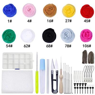 40 Color Needle Felting Kit Wool Felting Tools Handmade Felt