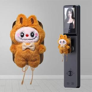 智能锁密码指纹锁卡通门把手套入户门锁方形把手防撞防静电保护套