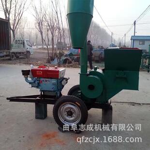 志成大自动进粉料碎糠机畜牧秸秆打草粉机沙克龙型除CUF尘打糠机
