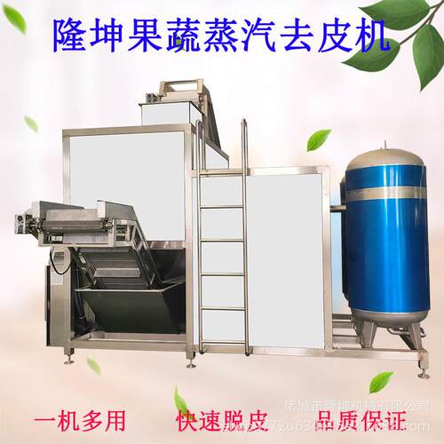 源头厂家全自动不锈钢蒸汽去皮机多功能葡萄蒸汽爆皮机诸城隆坤