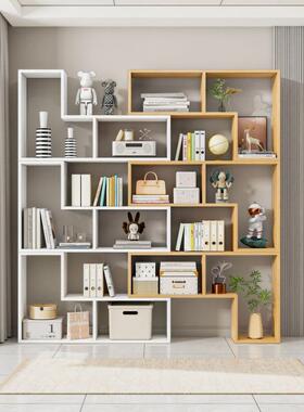 实木书客厅书柜架创意转角收纳卧架落地简易置物隔室VCT断家用展