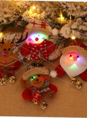 Christmas light hanging bell badge Snowman Christmas gift