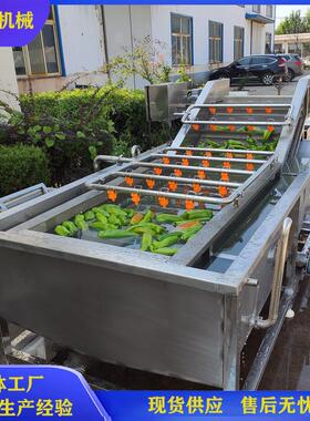气泡清洗椰机 水果菜BRW蔬清洗加工机器 水循环滤甘蓝过花菜清洗