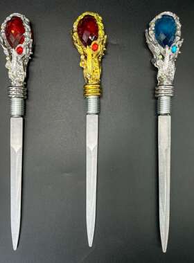 合金金文明杖权杖英属伦豪华带剑红宝服装石手杖配TW024件武器道