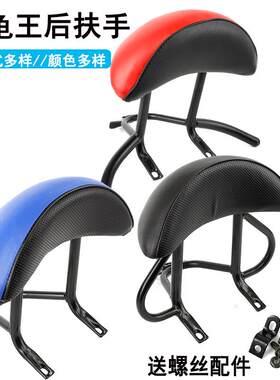 电动摩托车小龟王后扶手后靠背改装拉手龟仔龟五尾翼后货架通用