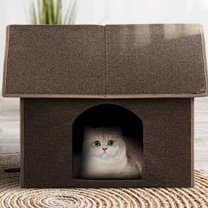 户外平顶猫窝大空间防水折叠拆洗四季通用猫别墅便携空调屋猫房子