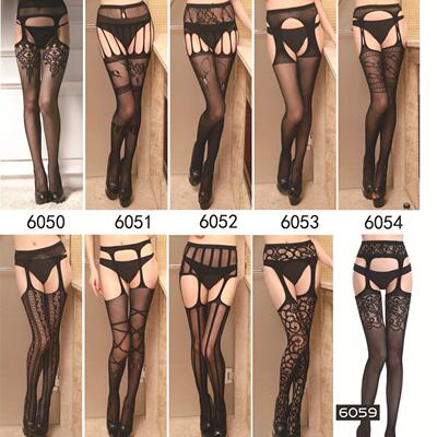Black Sexy Stockings Women Lingerie Garter Elastic Mesh Tigh
