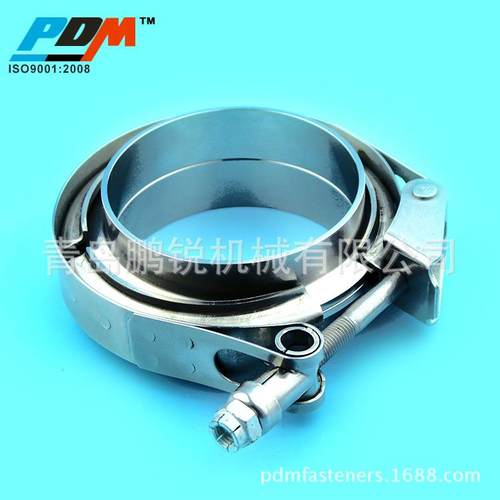 304不锈钢4.0英寸子母法兰V型沟槽卡箍