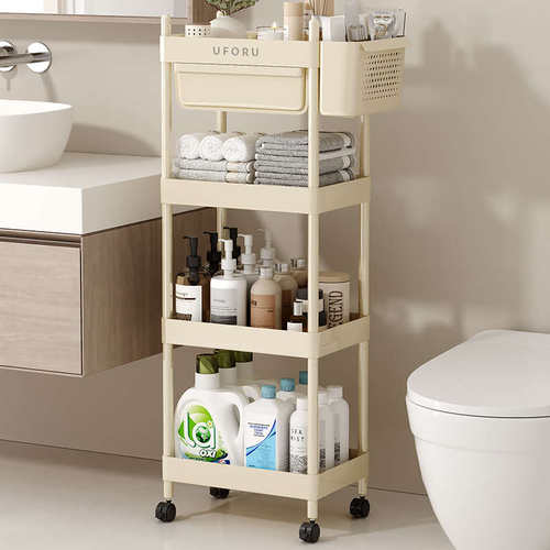 可移动置物架夹缝厨房客厅卫生间收纳架储物多功能杂物整理架