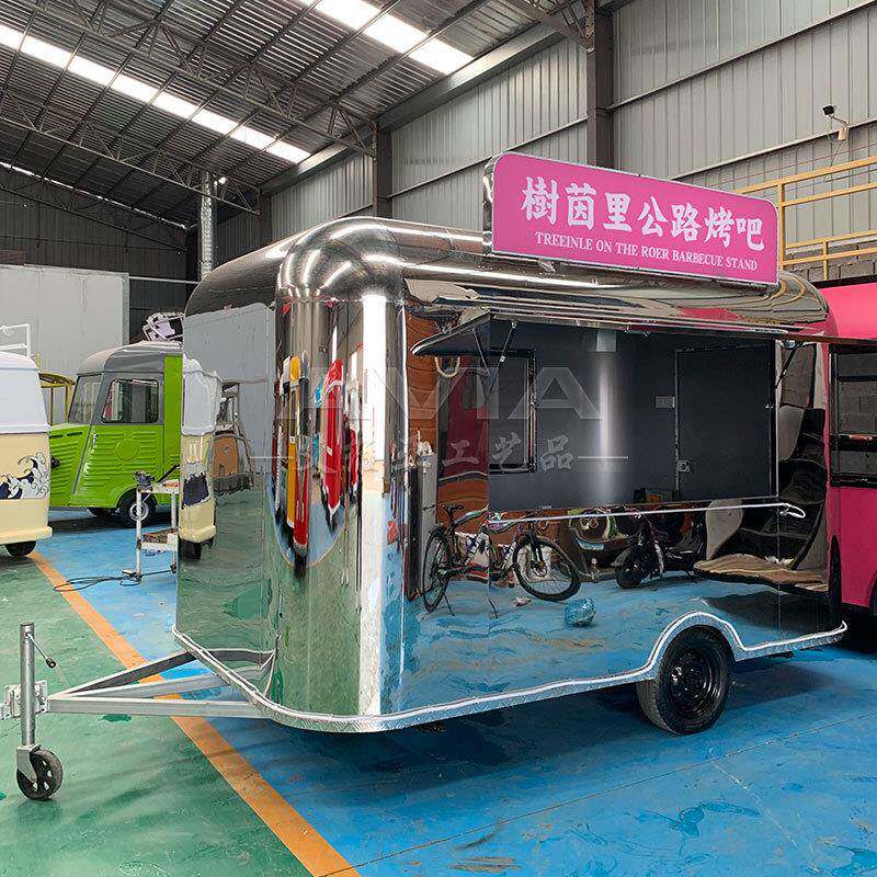 网红移动咖啡店车不锈钢餐车商用餐厅美食车街景露营地流动奶茶车