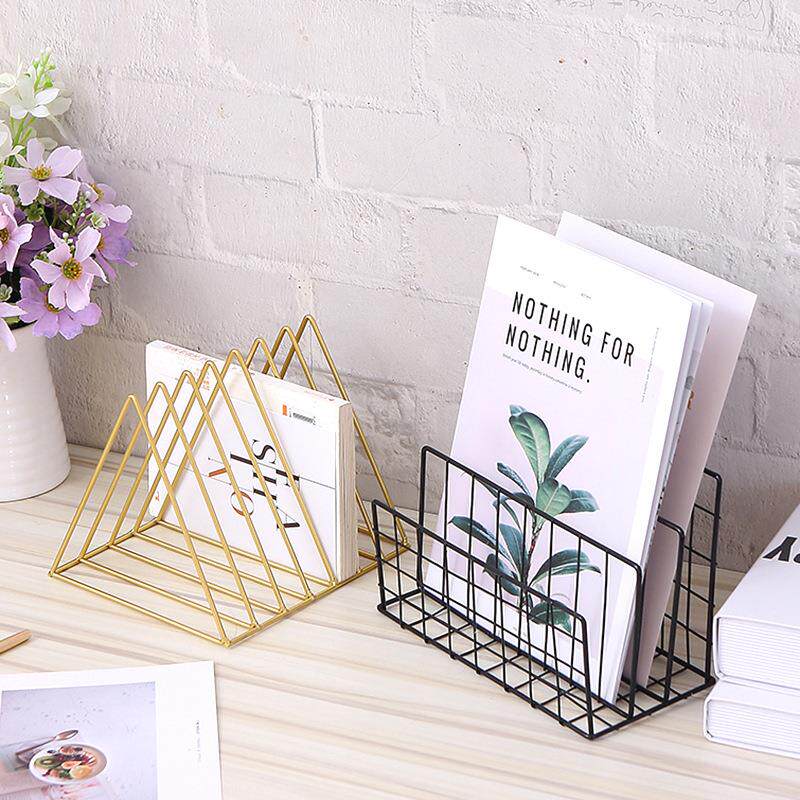 铁艺办公桌宿舍飘窗书架简易整理收纳盒书本小型文件置物架证书架