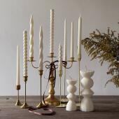 7款 饰摆饰 长杆蜡烛手工大豆蜡饭厅家用螺旋造型长杆香薰蜡烛装