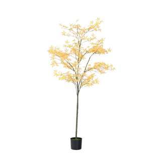 仿真黄枫叶假枫树高级仿真绿植盆栽室内高端轻奢酒店婚庆摄影道具