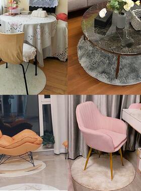 Round Fluffy Area Rug for Bedroom Soft Shaggy Carpet Circle