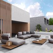 户外藤编沙发庭院别墅柚木实木休闲 室外花园防水防晒藤椅露天家