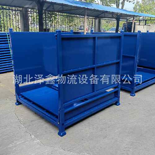 厂家可折叠堆垛铁长方形冷轧钢车间物料箱加强型金属周转箱