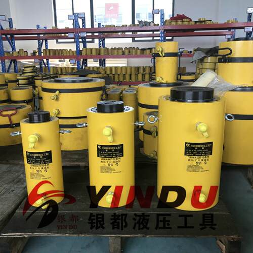 大吨位双作用双回路液压千斤顶50T100T200T吨行程200mm液压油缸