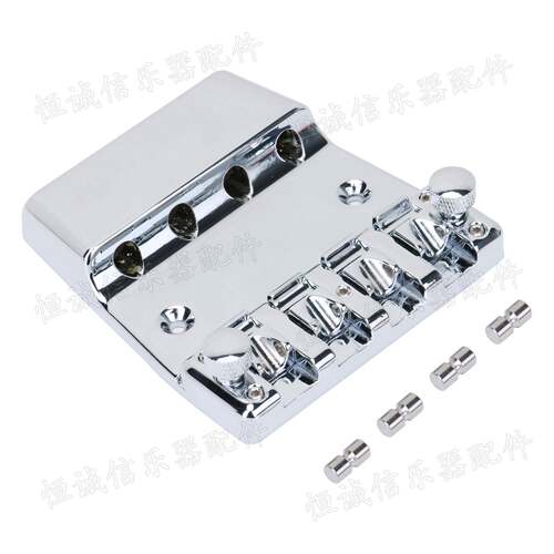 电吉他琴桥电贝斯四弦琴桥拉弦板4弦电贝司弦桥下驹Bass拉线器